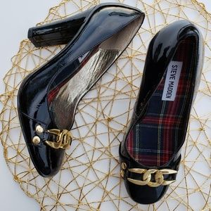 Steve Madden Black Patent Leather Heels 8